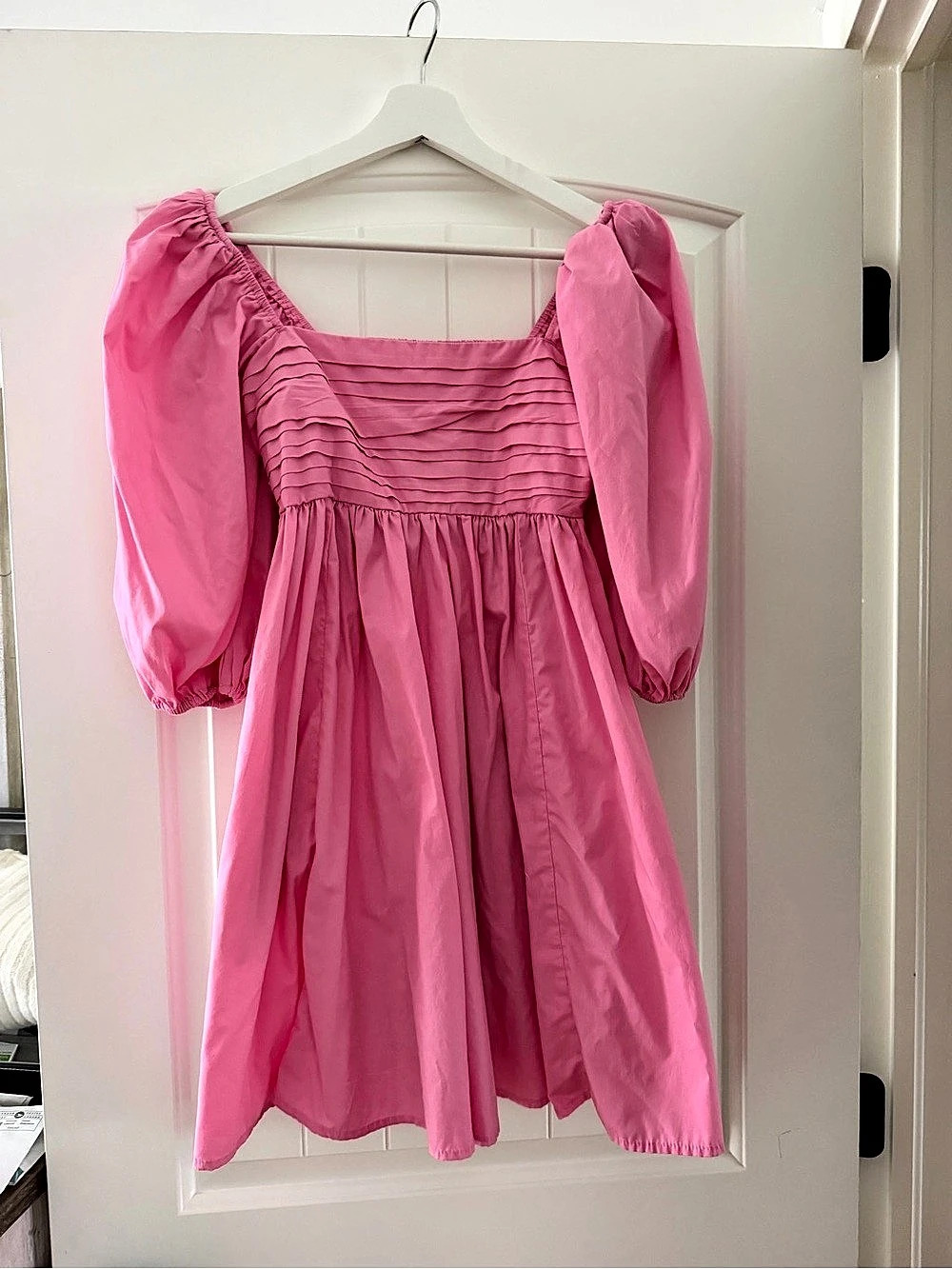 Abercrombie & Fitch The A&F Emerson Poplin Puff Sleeve Mini Dress Mini Dress